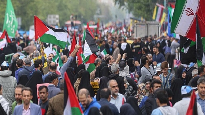 Rakyat Iran Gelar Pawai Dukung Rakyat Palestina